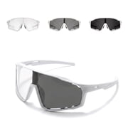 UV400 Photochromic Polarized Safety Glasses,Oversized Around Impact Resistant, UV-Protective Sunglasses for Hiking & Cycling