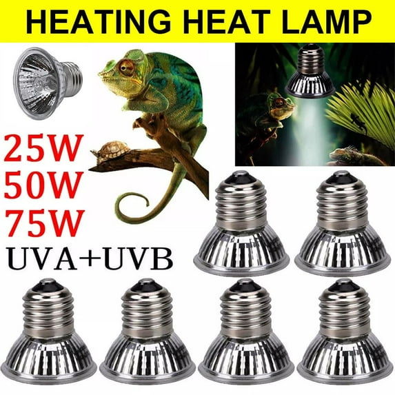 UVAUVB 25W75W Reptile Heat Basking Light Bulb Lamp For Tortoise Lizard UK NEW