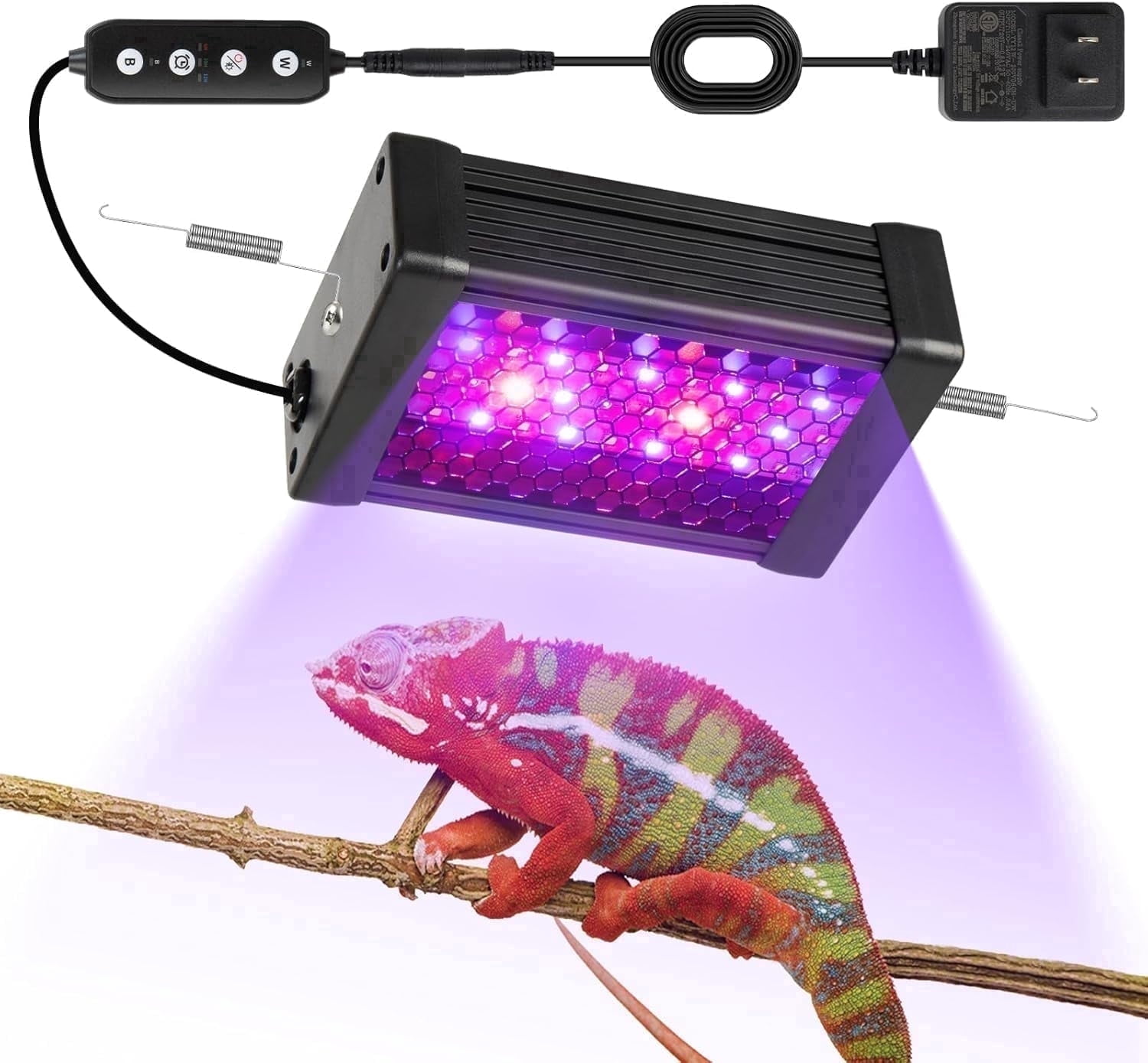 UVB LED Light for Reptiles, Adjustable 12W 5INCH Light Bar for Bearded Dragon,Gecko,Turtle,Snake,Lizard