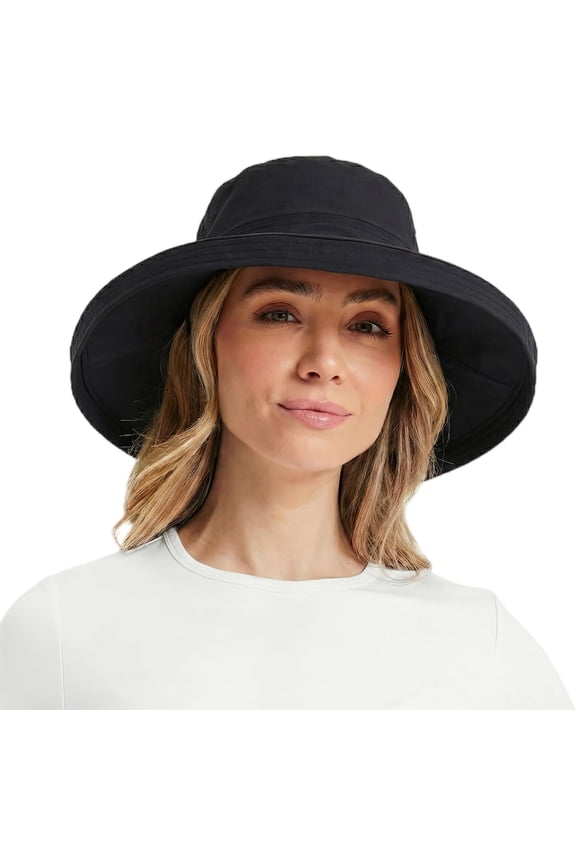 UVCoolix(TM) Cooling Sun Hat Women Ponytail Hole UPF 50+ Wide Brim Water Resistant Breathable Packable Hiking Beach