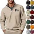 thumbnail image 1 of UVEASISHA 1/4 Zip Up Sweatshirt Men Lightweight Long Sleeve Mock Neck Pullover Fashion Print Quarter Zipper Workout Shirts Fall Clothes Mint Green XXL, 1 of 5