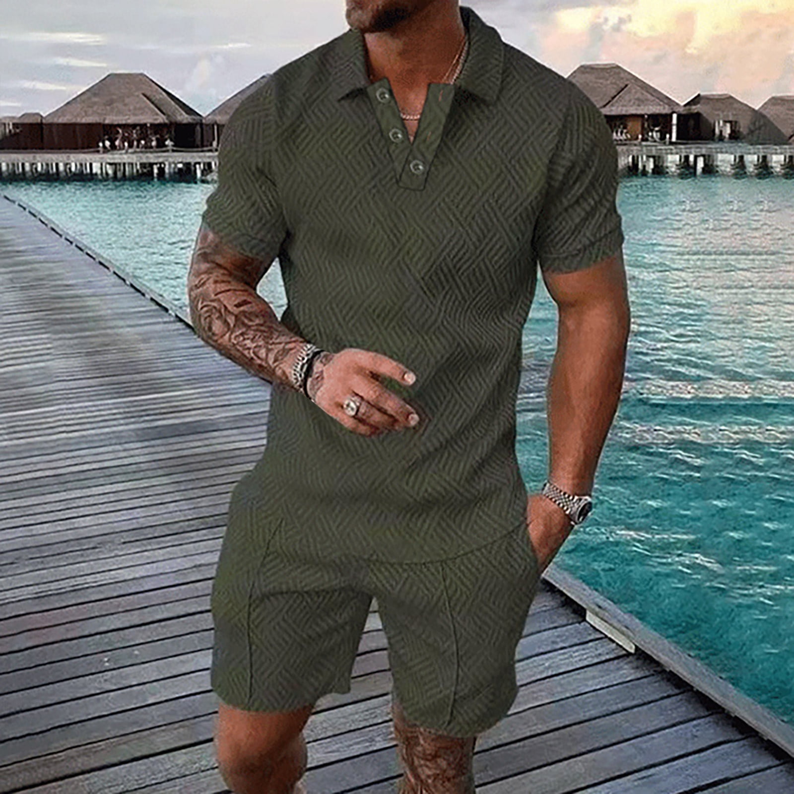 爆買い Golf Piece 2 UVEASISHA Outfit Piece 2 Men,Men's for Clothing