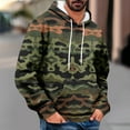 thumbnail image 1 of UVEASISHA 2025 Fall Camo Hoodie for Men Casual Loose Drop Shoulder Pullovers Camouflage Graphic Drawstring Hooded Sweatshirt,Army Green,2XL, 1 of 5