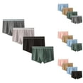 thumbnail image 1 of UVEASISHA 4PC Big and Tall Boxer Briefs for Men Breathable Cotton Underwear No Ride Up Waistband Underpants Soft Comfy Briefs Pink XXL, 1 of 3