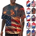 thumbnail image 1 of UVEASISHA 4th of July Graphic Tees for Men Novelty American Flag Stars Stripes Printed T-Shirts Big and Tall Casual Short Sleeve Patriotic Tshirt Silver 5XL, 1 of 7