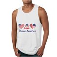 thumbnail image 1 of UVEASISHA 4th of July Shirts for Men Tank Top,Mens USA Flag Stars and Stripes 4th of July Tank Tops Retro Muscle 1776 Sleeveless Shirt American Flag Tank Tops for Men 2024 White, 1 of 3