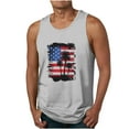 thumbnail image 1 of UVEASISHA 4th of July Tank Tops for Men,Mens USA Flag Stars and Stripes 4th of July Tank Tops Retro Muscle 1776 Sleeveless Shirt American Flag Tank Tops for Men 2025 Gray, 1 of 3