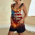 thumbnail image 1 of UVEASISHA 4th of July Rompers for Women Sleeveless Independent Day Patriotic Overalls American Flag Festival Outfits Multicolor#23 M, 1 of 4