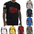 thumbnail image 1 of UVEASISHA 4th of July Tshirts for Men American Flag Print T-Shirts Cotton Short Sleeve Slim Fit Muscle T Shirts Dark Gray L, 1 of 5