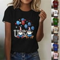 thumbnail image 1 of UVEASISHA 4th of July Tshirts for Women Funny Patriotic Graphic Short Sleeve Tees Holiday Celebration Gnomes T-Shirt White XXL, 1 of 5