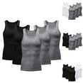 thumbnail image 1 of UVEASISHA 5 Pack Men's Athletic Compression Shirts Sleeveless Workout Tank Top Sports Base Layer Running Muscle Tanks Daily Sales Gray L, 1 of 7