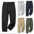 thumbnail image 1 of UVEASISHA Athletic Pants for Men Waterproof Straight Leg Trousers Button Elastic Waisted Jogger Pants Lightweight Quick Dry Hiking Pants with Zipper Pockets Navy 4XL, 1 of 4