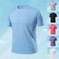 thumbnail image 1 of UVEASISHA Athletic Tshirts for Men Cooling Summer Lightweight Workout T Shirts Big and Tall Solid Casual Tee Tops Gray XXXXXL, 1 of 5