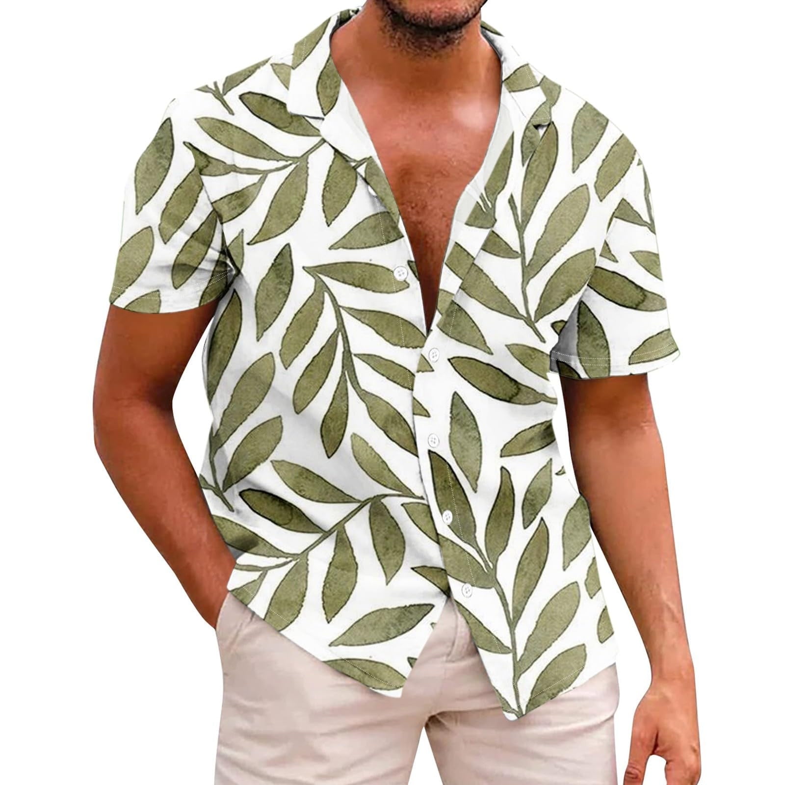 UVEASISHA Beach Shirts for Men Short Sleeve,Mens Bowling Shirt Retro ...