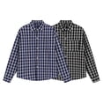 thumbnail image 1 of UVEASISHA Big and Tall Button Down Shirts for Men Long Sleeve Plaid Shacket Fall Regular Fit Casual Flannel Shirt Office Work Shirts with Pocket Black 4XL, 1 of 5