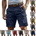 thumbnail image 1 of UVEASISHA Big and Tall Cargo Shorts for Men Summer Outdoor Lightweight Hiking Shorts Fashion Multi Pockets Work Shorts Loose Fit Straight Leg Short Pants Black 3XL, 1 of 10