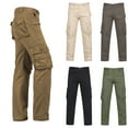 thumbnail image 1 of UVEASISHA Big and Tall Men's Cargo Pants Cotton Casual Multi Pockets Work Pants Outdoor Lightweight Hiking Pants Straight Leg Camping Trousers Sales Today,Beige,5XL, 1 of 7