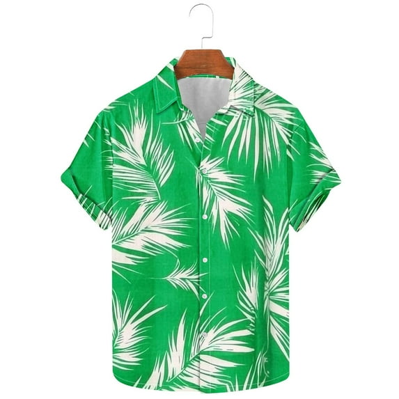 UVEASISHA Big and Tall Men's Hawaiian Shirts Button Down Casual Floral Shirt Lightweight Quick Dry Beach Tops Summer Short Sleeve Tropical Aloha Shirts Today's Sales Clearance Multicolor 5XL