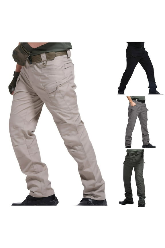 Big and Tall Men's Hiking Pants,Outdoor Cargo Pants for Men Waterproof Quick Dry Tactical Pants Stretch Multi Pockets Lightweight Climbing Sports Pants Sales Today