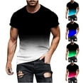 thumbnail image 1 of UVEASISHA Big and Tall T Shirts for Men Gradient Print Muscle Fit Graphic Tees Summer Short Sleeve Round Neck Workout Tee Shirt Casual Athletic Pullover Tshirts Today Sales, 1 of 6