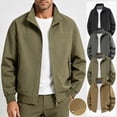 thumbnail image 1 of UVEASISHA Big and Tall Windbreaker Jackets for Men Zip Up Stand Collar Lightweight Bomber Jacket Waterproof Outdoor Hiking Travel Jackets with Pockets Brown XL, 1 of 10