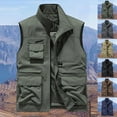 thumbnail image 1 of UVEASISHA Big and Tall Cargo Vest for Men Outdoor Lightweight Quick Dry Hiking Vest Breathable Sleeveless Travel Jackets with Multi Pockets Black XL, 1 of 5
