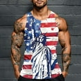 thumbnail image 1 of UVEASISHA Big and Tall Tank Tops for Men Sleeveless American Flag Graphic Tee Quick Dry Gym Muscle Tanks Red M, 1 of 5