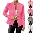 thumbnail image 1 of UVEASISHA Blazer Jacket for Women Business Casual Office Jackets Long Sleeve 3 Buttons Cropped Blazers Gray L, 1 of 8