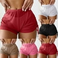 thumbnail image 1 of UVEASISHA Booty Shorts for Women Mesh Sheer Summer Beach Hot Pants Quick Dry Breathable Side Drawstring Running Shorts Red S, 1 of 8