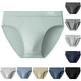 thumbnail image 1 of UVEASISHA Briefs for Men Low Rise Breathable Underwear Cotton Soft Underpants Comfy Base Layer Panties Light Blue L, 1 of 4