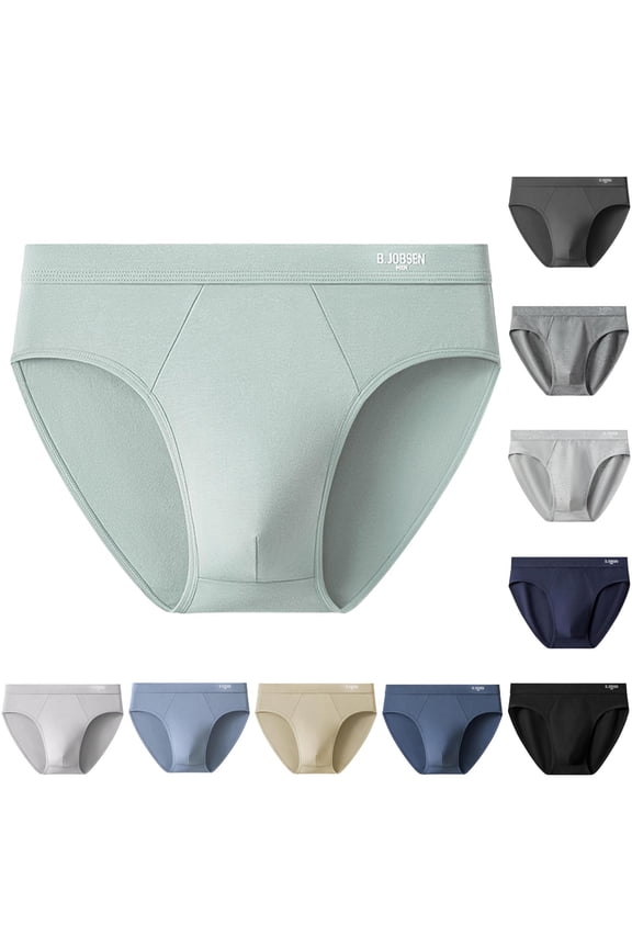 Briefs for Men Low Rise Breathable Underwear Cotton Soft Underpants Comfy Base Layer Panties Silver 3XL