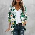 thumbnail image 1 of UVEASISHA Cardigan for Women Chiffon 3/4 Sleeve Vintage Floral Kimono Cardigan Boho Casual Beach Cover Ups Multicolor#3 S, 1 of 5