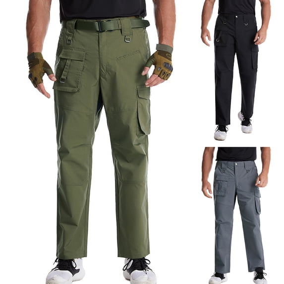 UVEASISHA Cargo Pants for Men Military,Mens Lightweight Ripstop Tactical Pants Quick Dry Hiking Work Pants Travel Climbing Outdoor Stretch Pants with Multi Pockets Spring Sales