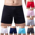 thumbnail image 1 of UVEASISHA Comfort Boxer Briefs for Men Breathable Cotton Underwear Solid Color Base Layer Underpants Everyday Wear Fathers Day Gifts Sky Blue XXL, 1 of 7