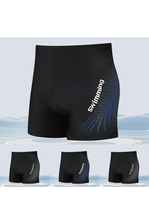 Compression Swim Trunks for Men Athletic Quick Dry Swimwear High Stretchy Swim Brief 2025 Summer Fashion Swimming Shorts Summer Clearance Blue 4XL