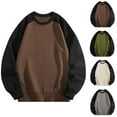 thumbnail image 1 of UVEASISHA Cotton Oversized Sweatshirts for Men Drop Shoulder Raglan Long Sleeve Workout Shirts Color Block Casual Pullover Athletic Tops Green XXL, 1 of 10