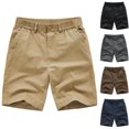 thumbnail image 1 of UVEASISHA Cotton Work Shorts for Men Big and Tall Casual Cargo Shorts Outdoor Zipper Button Elastic Waist Hiking Shorts with Multiple PocketsKhaki XL, 1 of 5