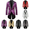 thumbnail image 1 of UVEASISHA Fashion Sequin Jacket for Men Pleated Waist One Button Stylish Tuxedo Sparkly Slim Fit Perfomance Suit Jackets for Dinner Prom Party Daily Clearance Sale,Gold,S, 1 of 9