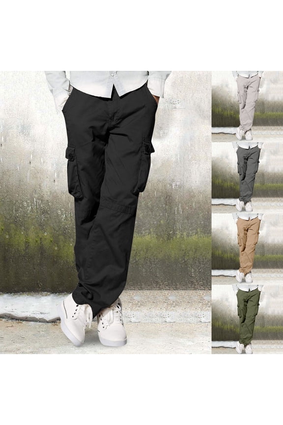 Fashion Streetwear Men, Mens Baggy Cargo Pants Lightweight Casual Wild Cargo Pants Multiple Pocket Straight Work Pants Big and Tall Men's Hiking Pants