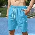 thumbnail image 1 of UVEASISHA Fitness Shorts for Men,Men's Athletic Running Shorts Quick Quick Dryted Gym Workout Short Pants Sports Training Shorts with Pockets Light Blue,M, 1 of 7