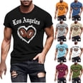 thumbnail image 1 of UVEASISHA Football Graphic Tees for Men Big and Tall Crewneck Short Sleeve T-Shirts Game Day Casual Slim Fit Workout Shirt Gray XL, 1 of 6
