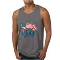 thumbnail image 1 of UVEASISHA Fourth of July Tank Top Men,Mens American USA Flag Tank Top 1776 Patriotic T-Shirts 2025 Sleeveless Gym Workout Graphic Tee Shirt Dark Gray, 1 of 3
