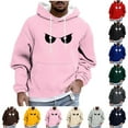 thumbnail image 1 of UVEASISHA Funny Hoodies for Men Drawstring Long Sleeve Hooded Sweatshirts Big and Tall Fashion Hipster Pullover Tops Cool Streetwear Red 3XL, 1 of 6
