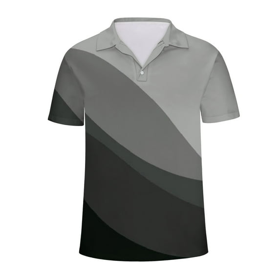 UVEASISHA Golf Polos for Men Big and Tall,Mens Short Sleeve Polos Shirts Moisture Wicking Relaxed Fit Tennis T-Shirt Casual Athletic Golf Tee Quick Dry 2025,Gray S