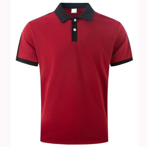 UVEASISHA Golf Polos for Men Big and Tall,Men Golf Polos Shirts Short Sleeve Plain Quick Dry Moisture Wicking 4-Way Stretch Summer Athletic Polos Shirts,Wine S