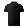 thumbnail image 1 of UVEASISHA Golf Shirts for Men Funny Polos Big and Tall,Mens Button up Polos Shirt Solid Color Short Sleeve Golf Shirt Summer Casual Slim Fit Polos Tee Shirt 2025,Black L, 1 of 3