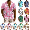 thumbnail image 1 of UVEASISHA Hawaiian Shirts for Men Big and Tall Short Sleeve Casual Button Down Shirt Summer Tropical Beach Shirts Lightweight Quick Dry Aloha Shirt Green S, 1 of 6