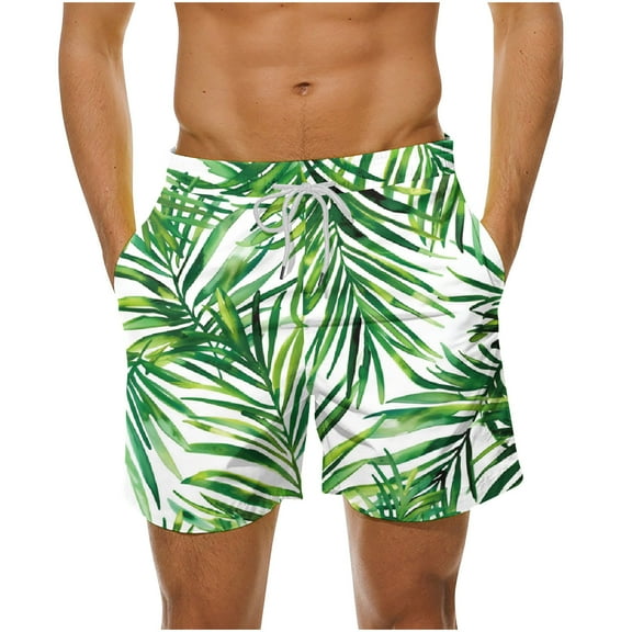 UVEASISHA Hawaiian Swim Trunks Mens,Men's Boho Swim Trunks Graphic Print Drawstring Waist Shorts Bathing Suit Beach Wear Quick Dry Swim Shorts Todays Sales Today