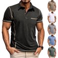 thumbnail image 1 of UVEASISHA Hi Vis Polo Shirts for Men Safety Reflective Shirts Short Sleeve Construction Work Collared T-Shirt Gray L, 1 of 1