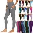 thumbnail image 1 of UVEASISHA High Waisted Leggings for Women Tummy Control Buttery Soft Yoga Pants Stretch Non See Through Athletic Tights Red L, 1 of 10